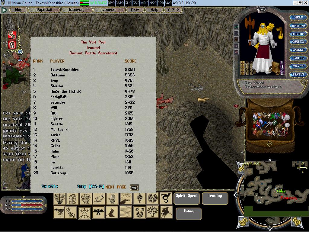 Taka Legendary Adventure In Ultima Online Covetous Revamp Void Pool
