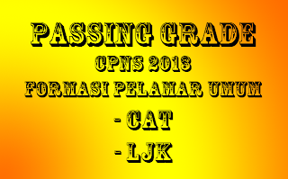 Passing Grade CPNS Pelamar UMUM LJK dan CAT Tahun 2013