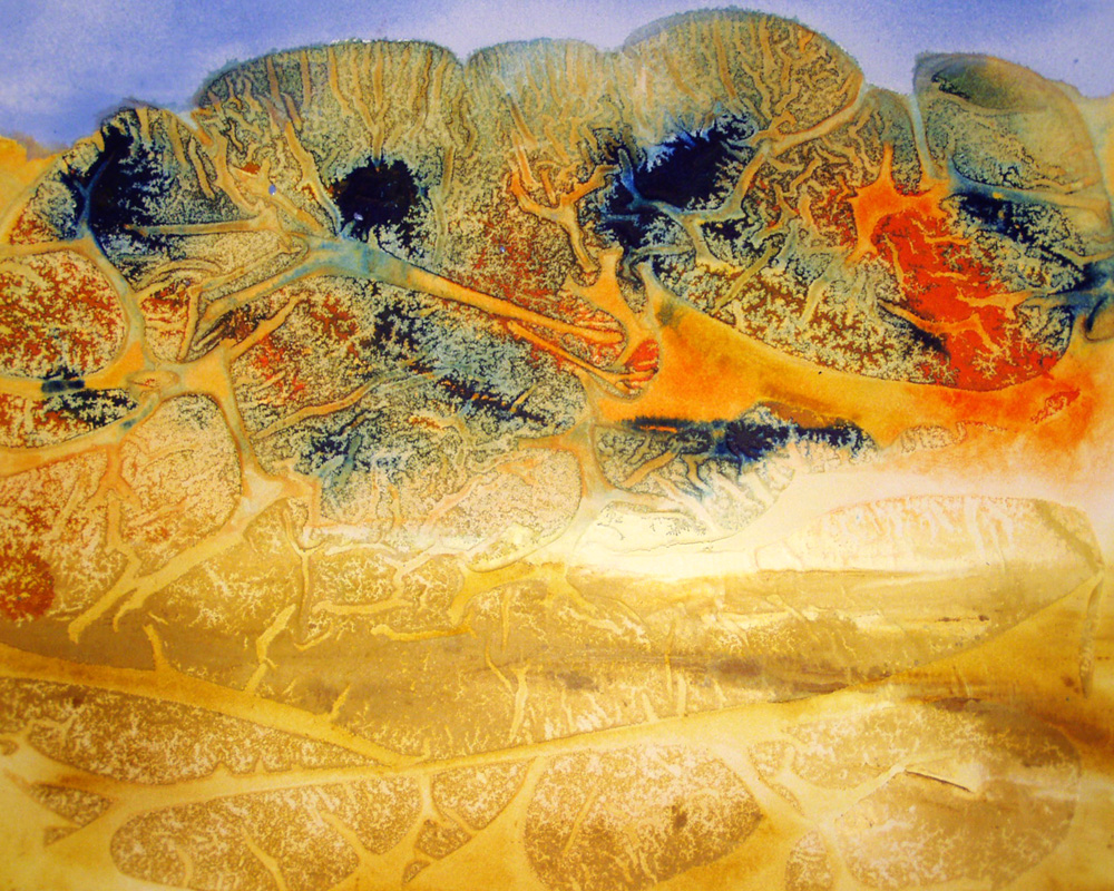 Mixed Media Manic Acrylic Wash Technique for Visual Texture