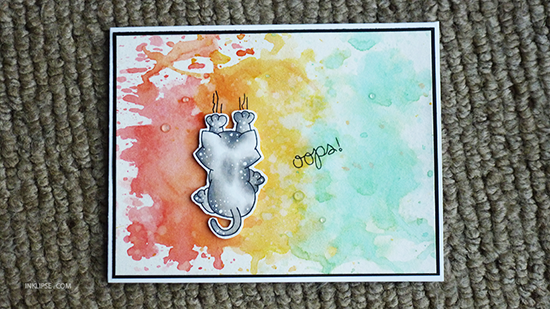 Guest Designer - Simon Hurley | oops Cat card using Naughty Newton Stamp set by Newton's Nook Deisgns