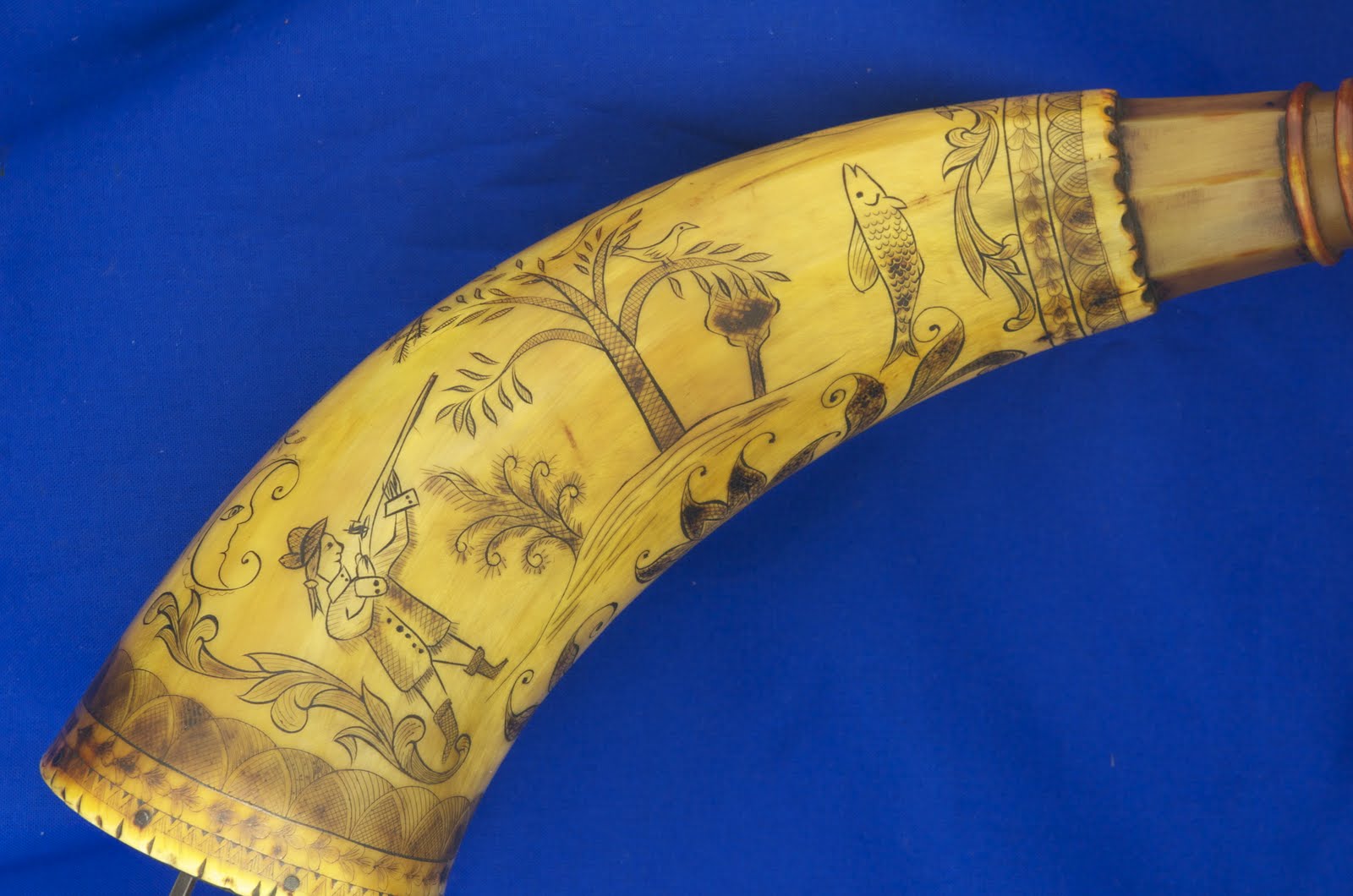 Judson Brennan Alaskan Longrifle Artisan Engraved Powder Horn