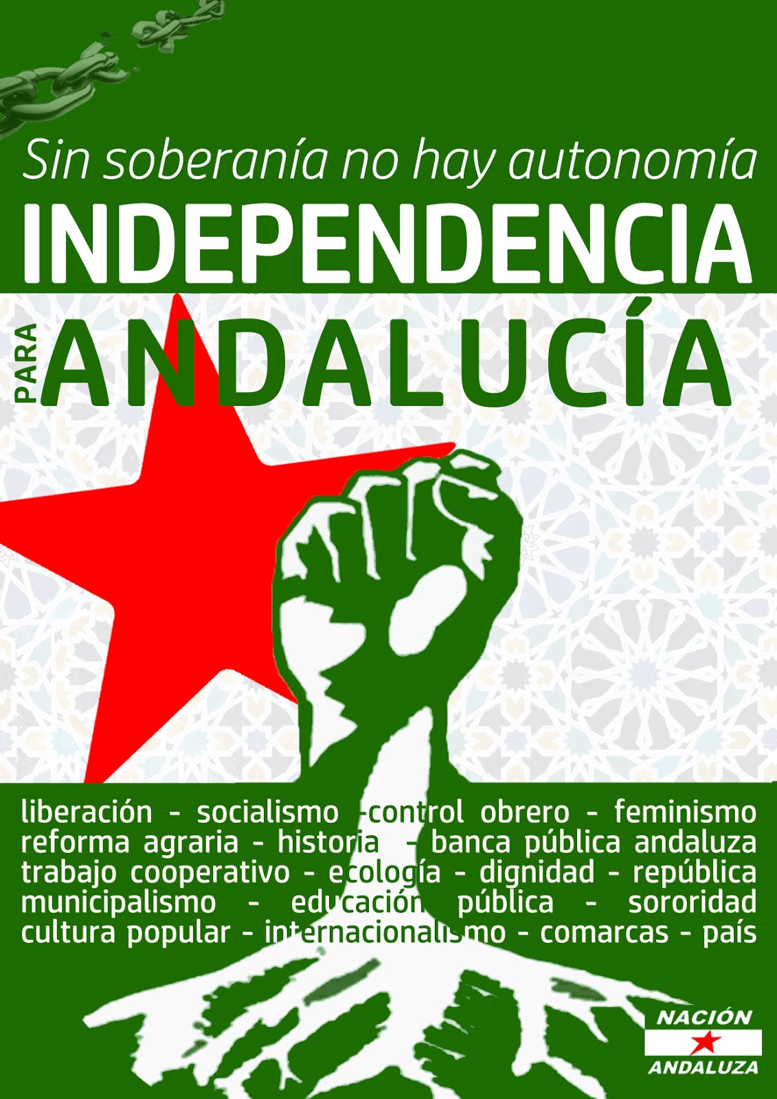 Sin soberanía no hay autonomía ¡Independencia para Andalucía!
