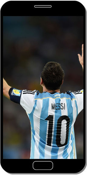 Lionel Messi Numéro 10 Argentine Football - Fond d'Écran en QHD pour Mobile