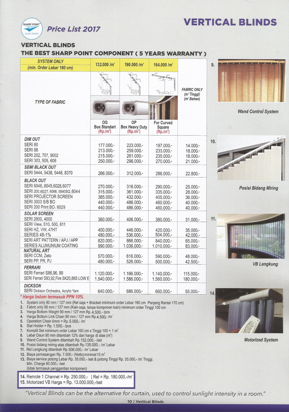 Famili Gorden Jual Gorden dan Tirai, Vertical