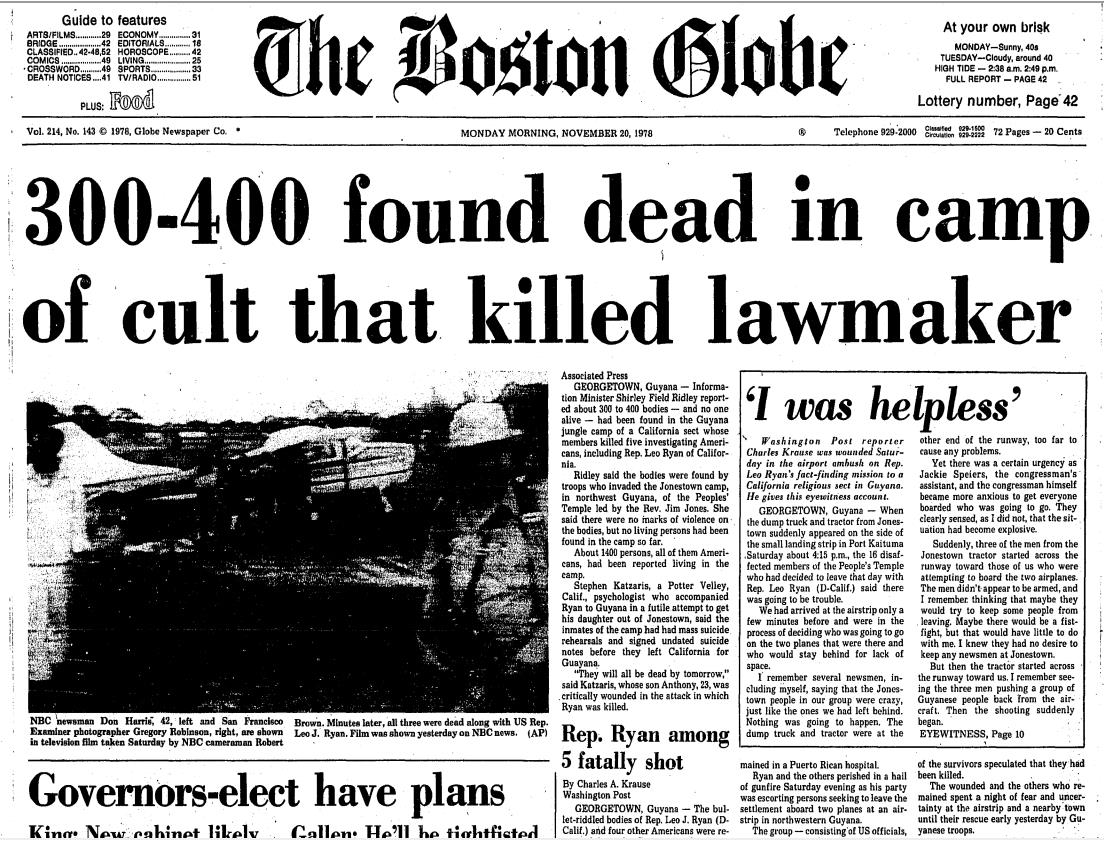 StevenWarRan Research: Front Pages Boston Globe, Nov. 19 - 28, 1978
