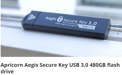 apricorn aegis secure key usb 3.0 480gb flash drive