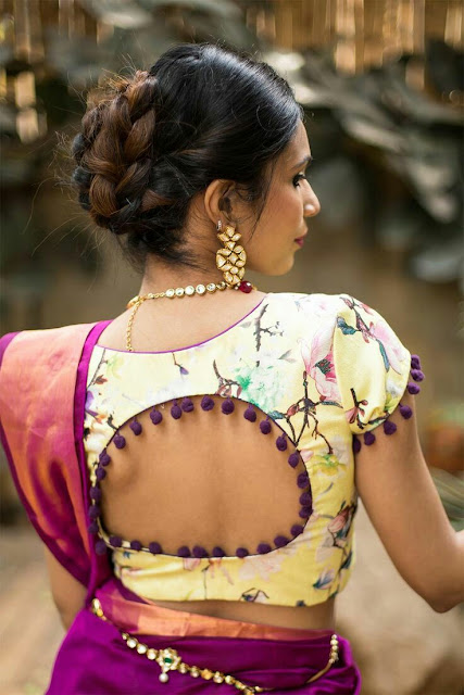 31 Trendy Cut Out Blouse Back Neck Designs for Sarees | Bling Sparkle
