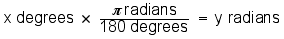 Degrees-to-radians conversion