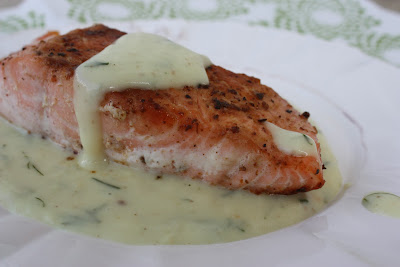 dill sauce with salmon