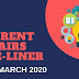 Current Affairs One-Liner: 26th March 2020