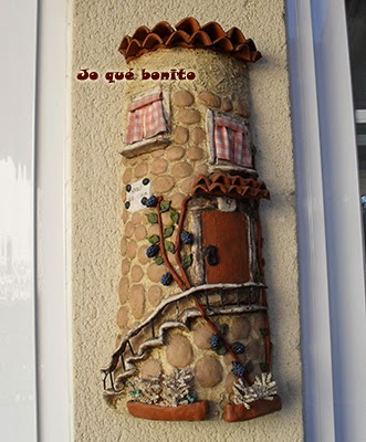 Teja rústica decorada