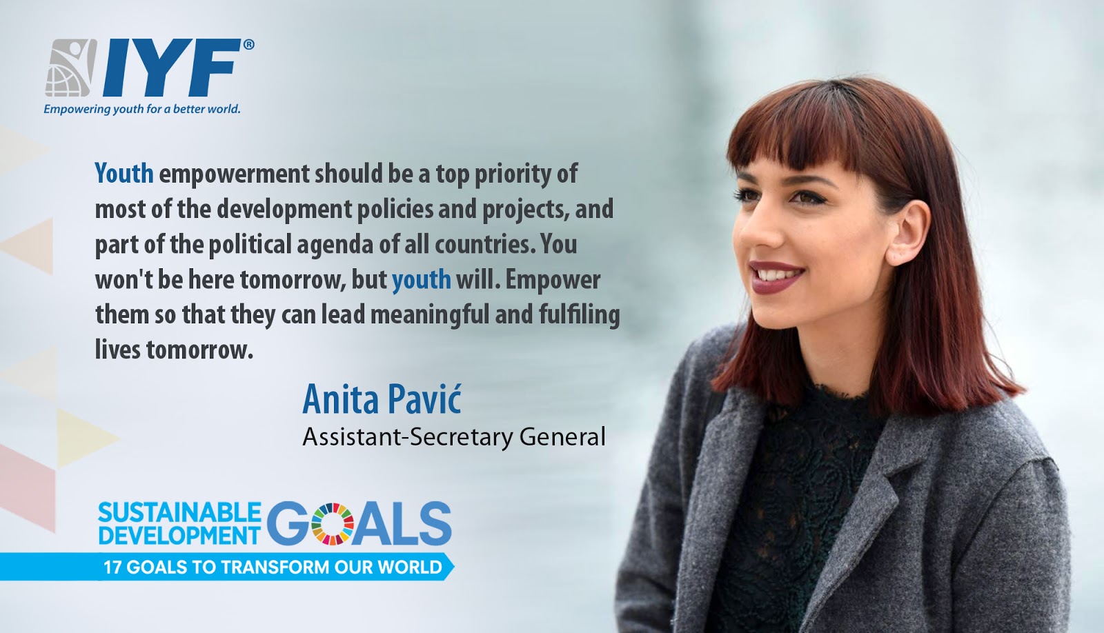 Anita Pavic, Assistant Secretary-General - International Youth Federation Anita Pavic, Assistant Secretary-General - International Youth Federation