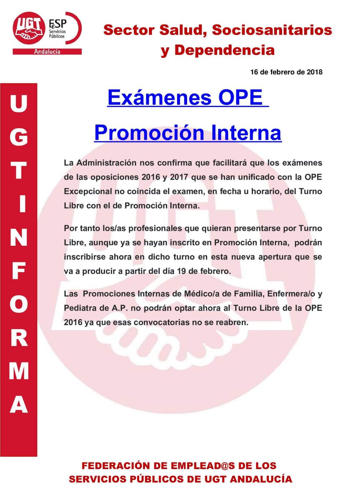 UGT HOSPITAL REGIONAL UNIVERSITARIO MALAGA EXÁMENES