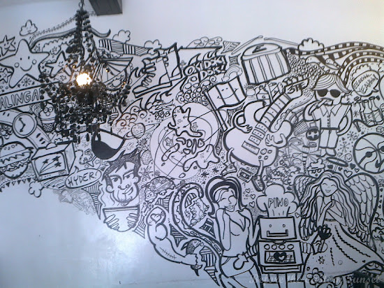 Doodled wall of Pino Resto Bar, Maginhawa Street