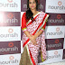 Beautiful Hindi Actress Vidya Balan In Transparent Red Sari