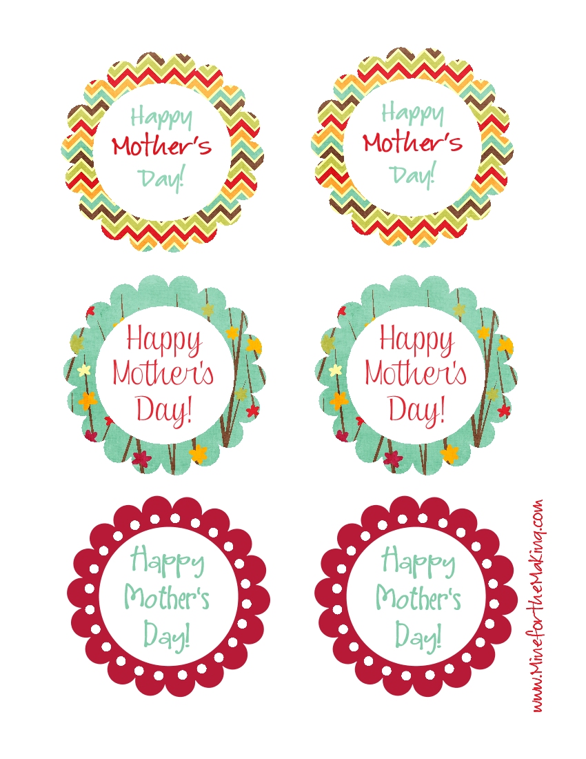 Happy Mothers Day Free Printable Tags