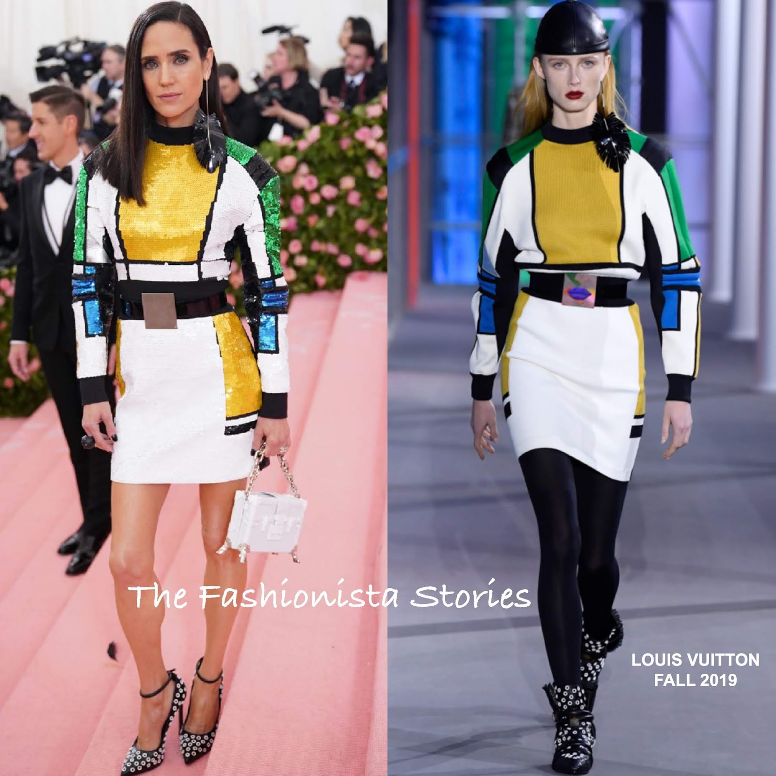 Jennifer Connelly's Louis Vuitton Belted Dress by Nicolas Ghesquiere