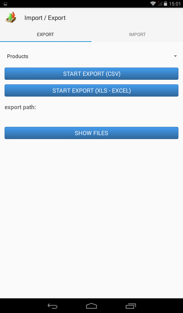 Backup Restore Export Import Excel CSV - Mesin kasir android untuk stok dan invoice