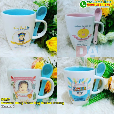 Souvenir Ulang Tahun Mug Sendok Printing