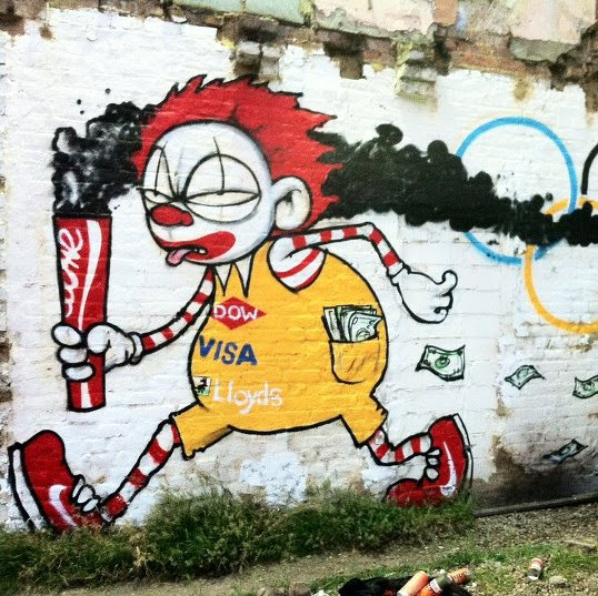Photo : オリンピックの実態を皮肉ったストリート・アート