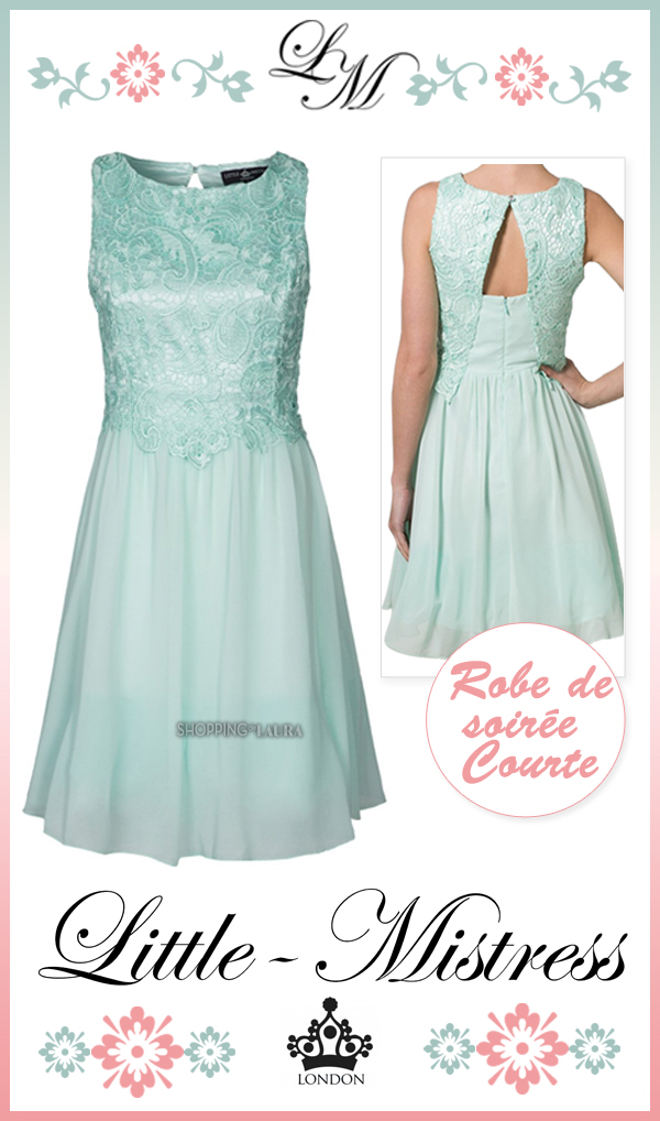 Robe De Soiree Et Cocktail Vert D Eau Little Mistress