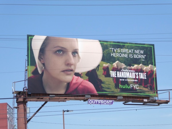 The Handmaid's Tale season 1 Emmy consideration billboard Venice Boulevard Handmaids Tale season 1 Emmy FYC billboard