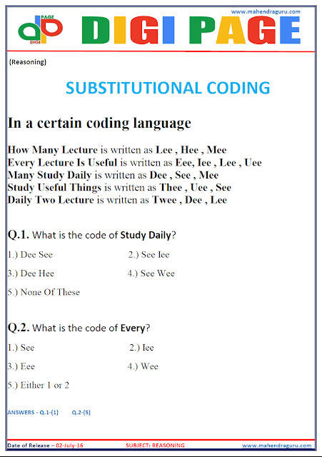 Digi Page - Substitutional Coding