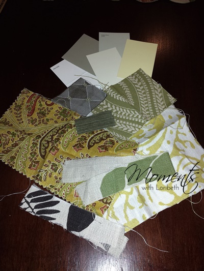 Moments with Loribeth: Fabrics and Paint Samples Fabric and Paint Chips