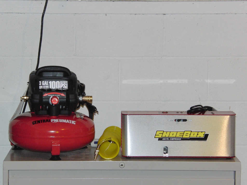 Tofazfou's HPA (high powered air gun) Expeditions The SHOEBOX 4500 psi compressor