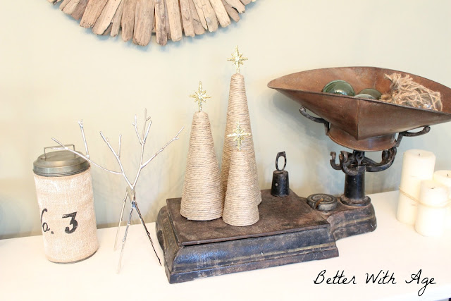 Twine Christmas trees www.somuchbetterwithage.com Twine Christmas trees www.somuchbetterwithage.com