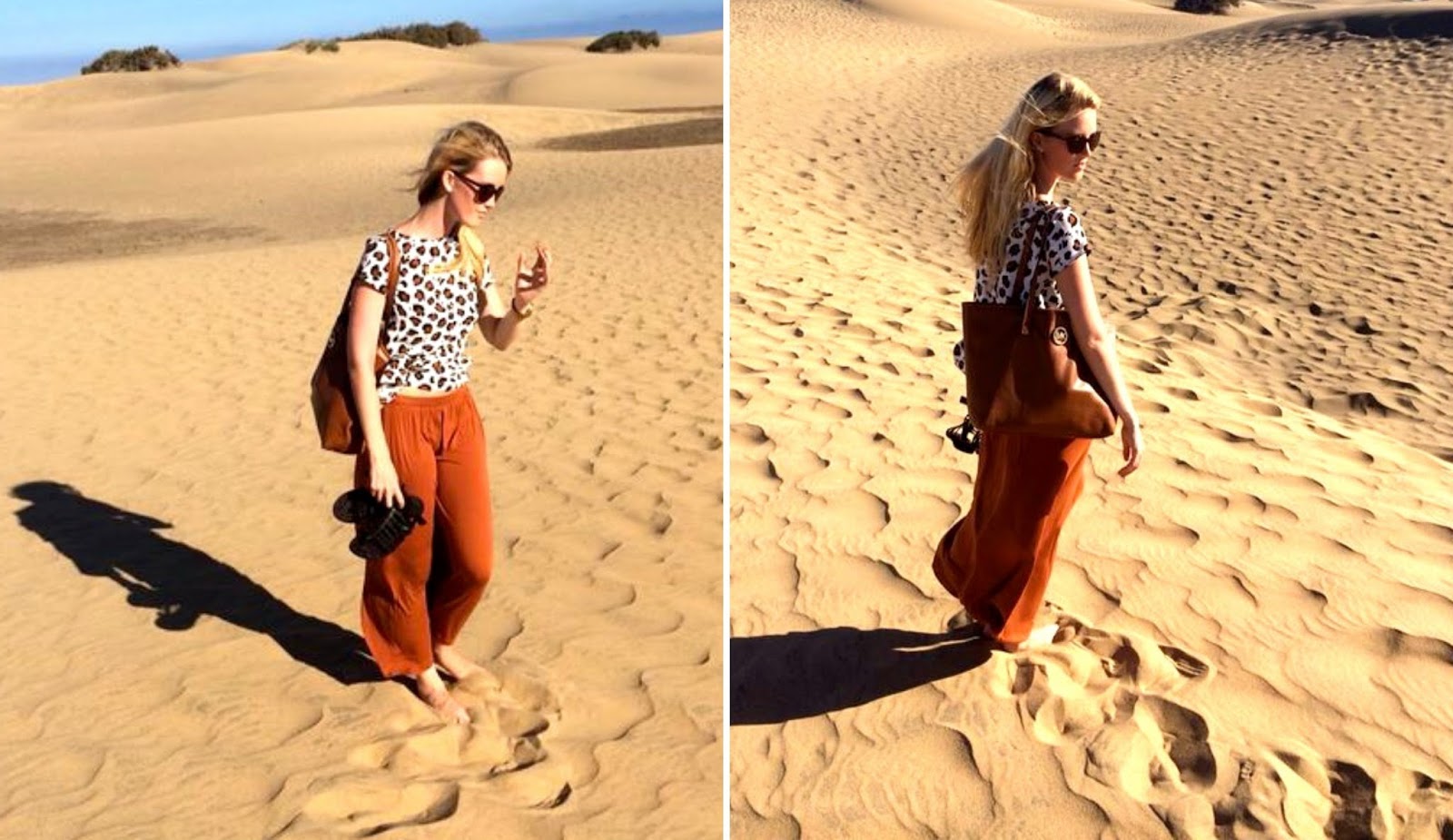 Maspalomas Dünen dunes Leopard Outfit Maxirock TheBlondeLion