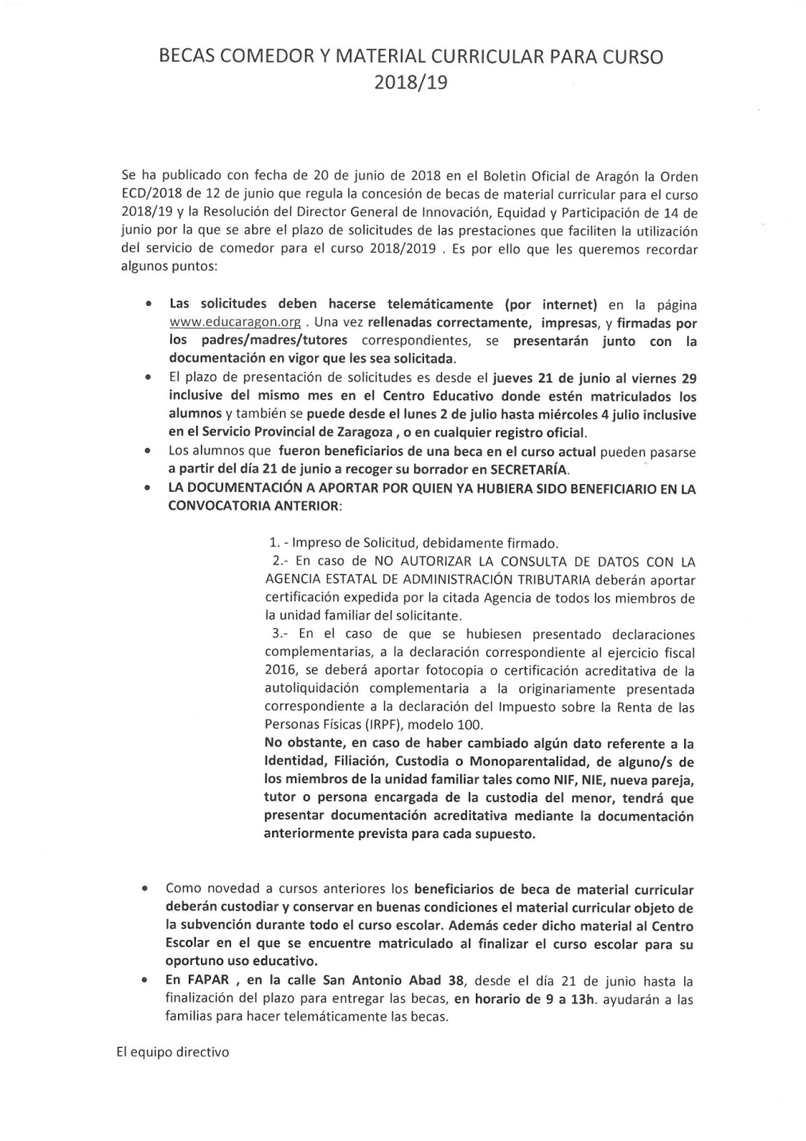 Becas Comedor Y Material Curricular Zaragoza – Solo otra idea de ... Becas Comedor Y Material Curricular Zaragoza – Solo otra idea de ...