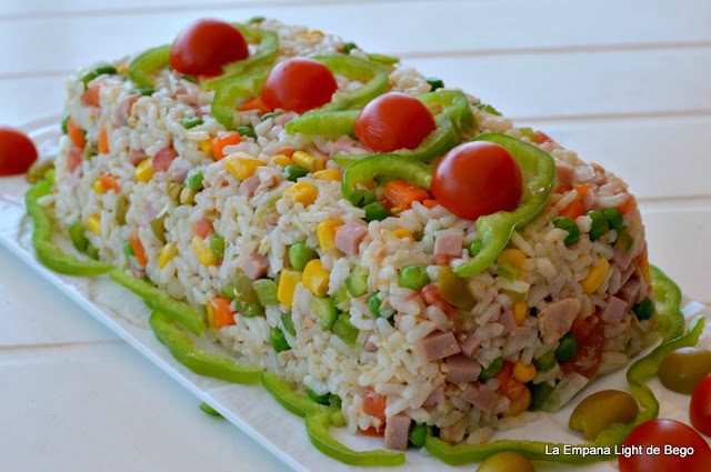 Pastel Frio De Arroz Ó Ensalada De Arroz
