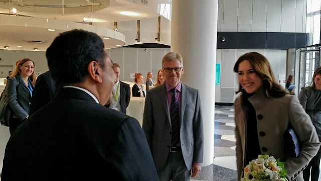 Crown Princess Mary of Denmark held a welcome speech at a conference in connection with the International Workshop on Public Private Dialogue 