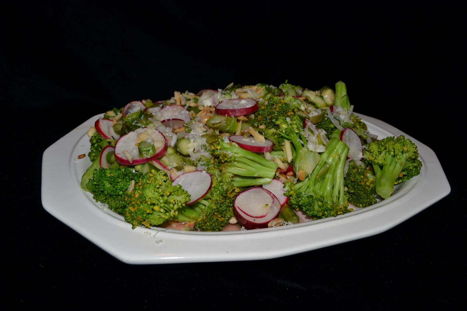 Upbeet Living Asparagus Salad with Broccoli and Radishes