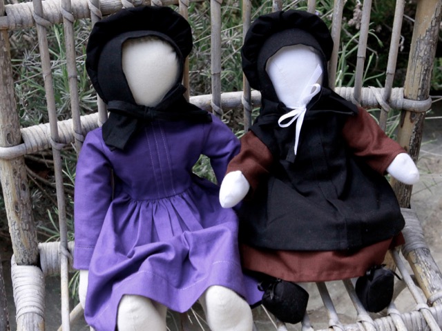 Two Amish dolls