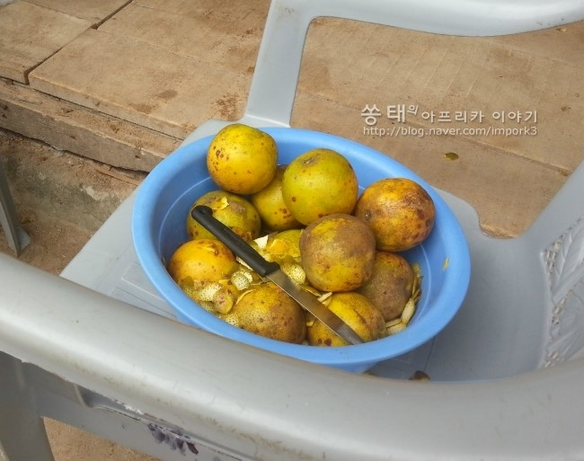 Real Natural Orange Juice found in the street shop of Ghana, Africa