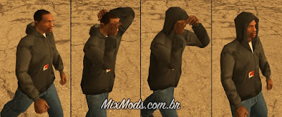 gta sa san mod cleo colocar levantar capuz touca hood up