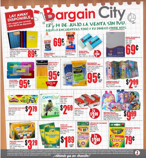 Ahorros Diarios Usando Cupones Especiales válidos en las tiendas Bargain City Puerto Rico del