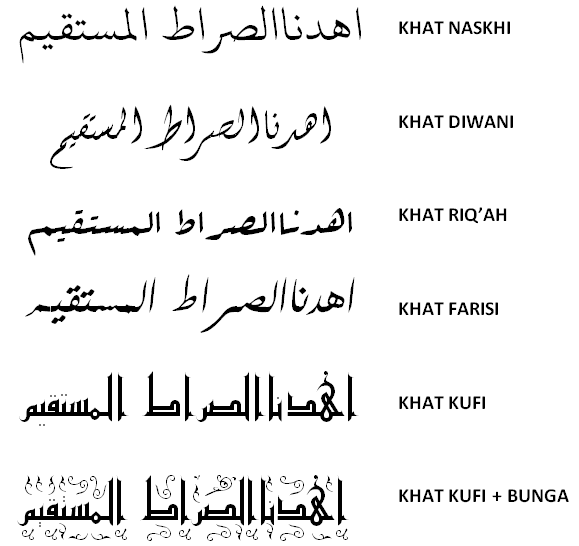 download font khot arab aplikasi komputer