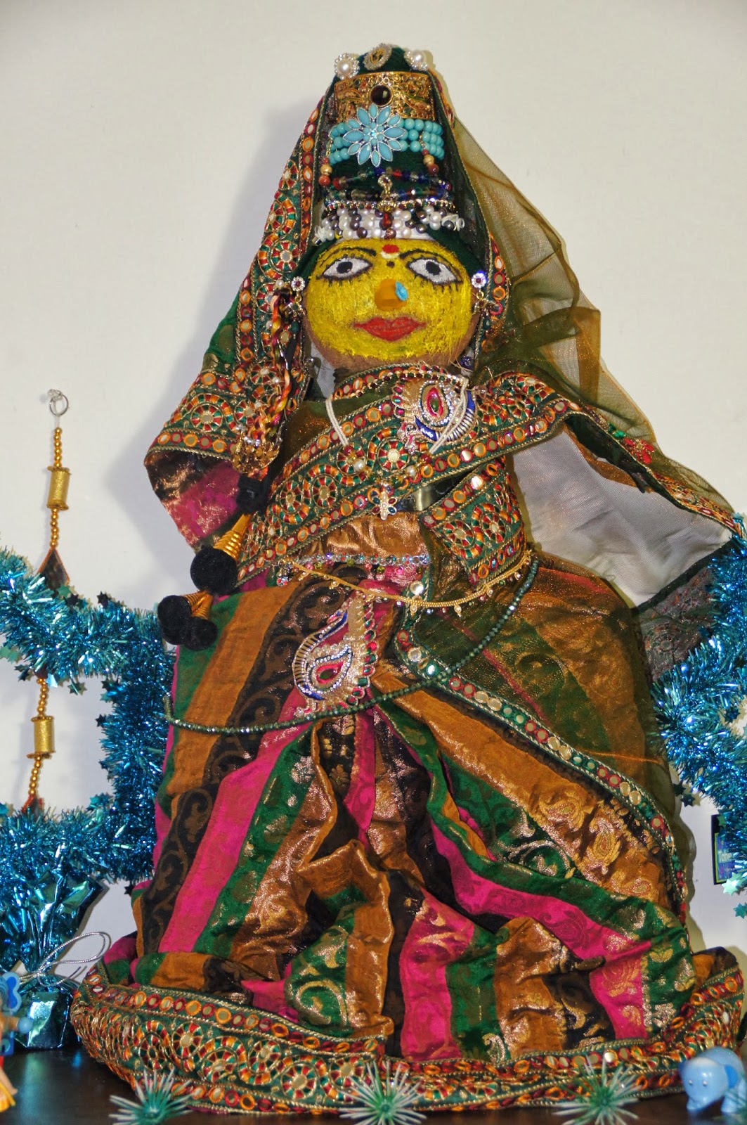 Sai Pushyami Collections Coconut Decoration Of Goddess