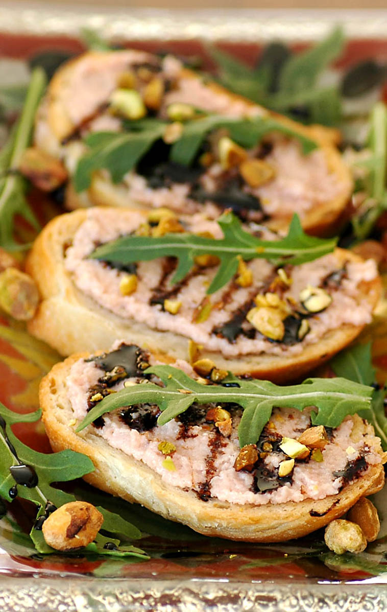 Savoring Time in the Kitchen Mortadella Spread Bruschetta