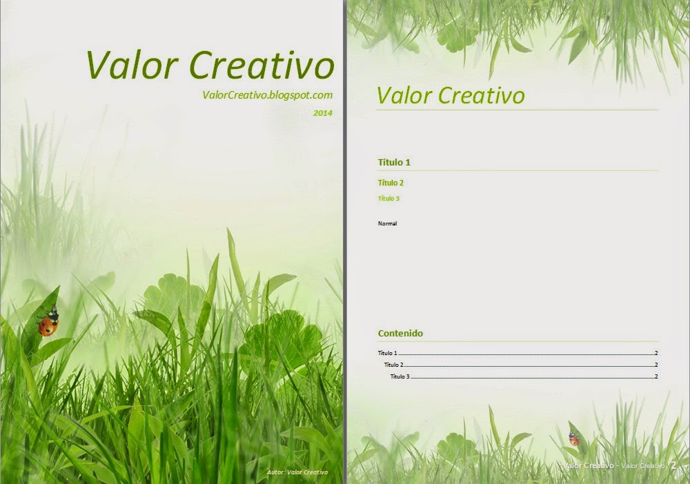 Valor Creativo Plantillas Word 2003 2007 2010 Y 2013