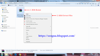 Cara Ekstrak File Template Blog Tahap 1 Cara mengekstrak file Template Blog Tahap 1