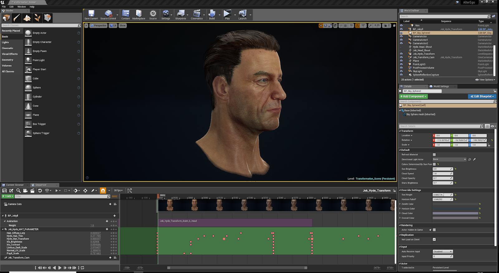 Transformation Animation - Unreal Engine