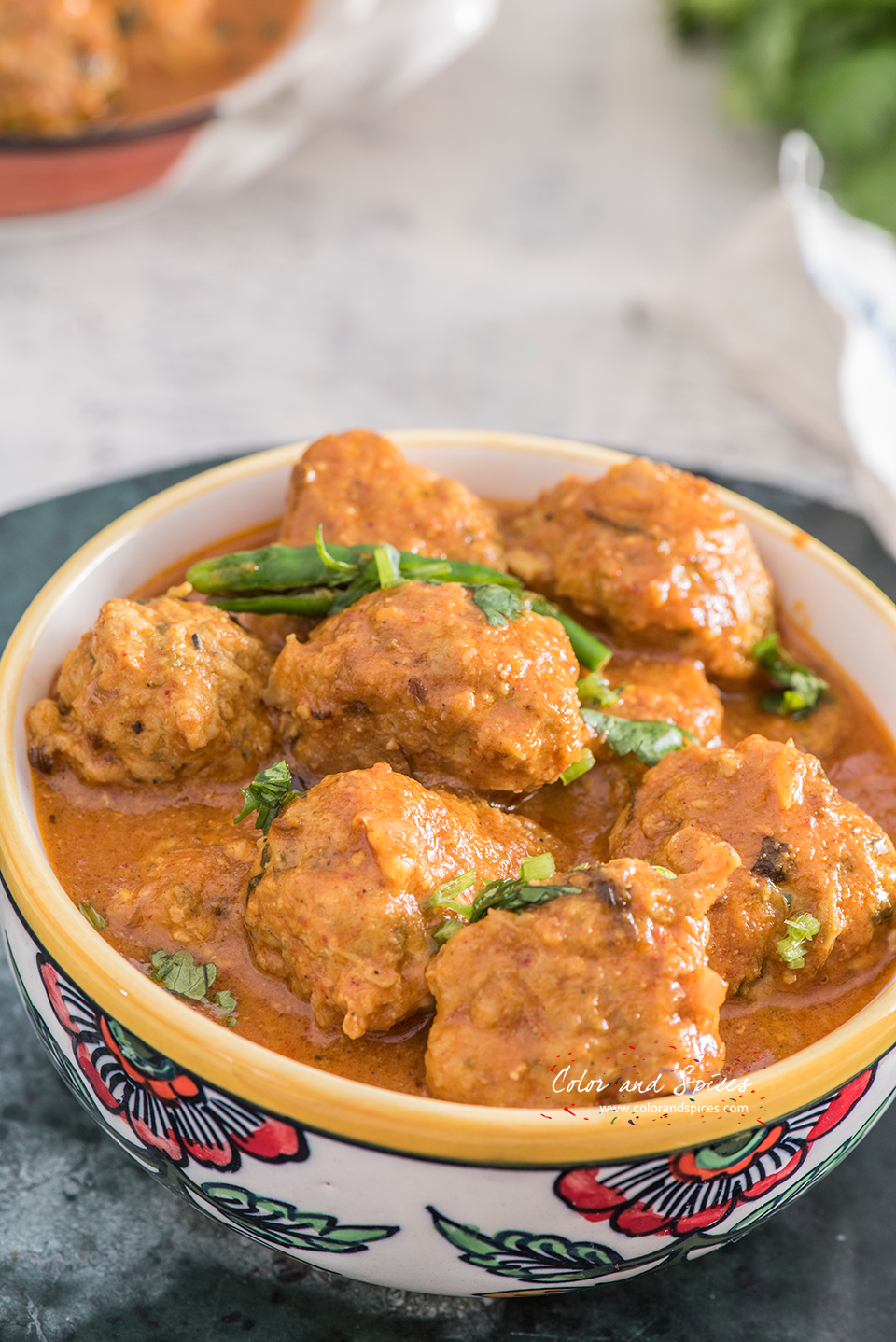 Color and Spices Chicken kofta curry...