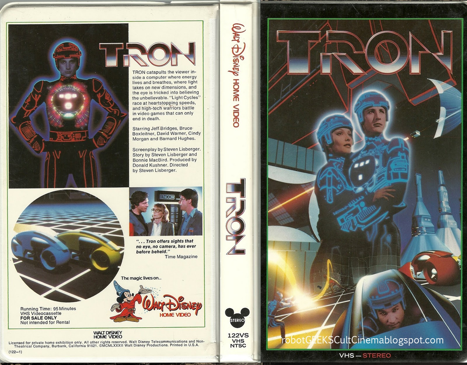 Tron original Disney U.S. VHS clamshell release