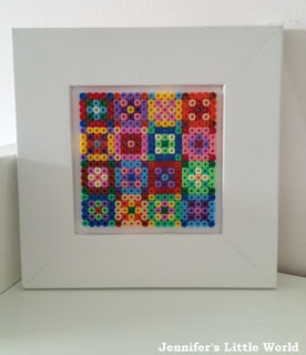 Hama bead quilt style picture