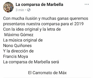 El carromato de max (Comparsa). COAC 2019