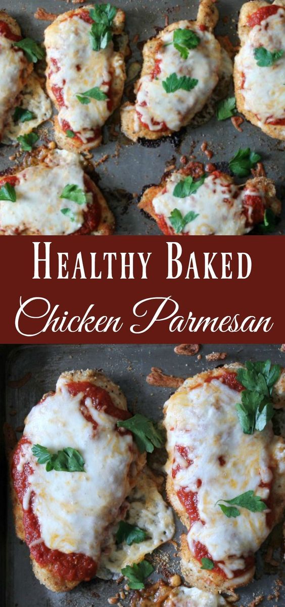 Healthy Baked Chicken Parmesan Healthy Baked Chicken Parmesan